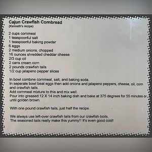 Crawfish Cornbread Recipe